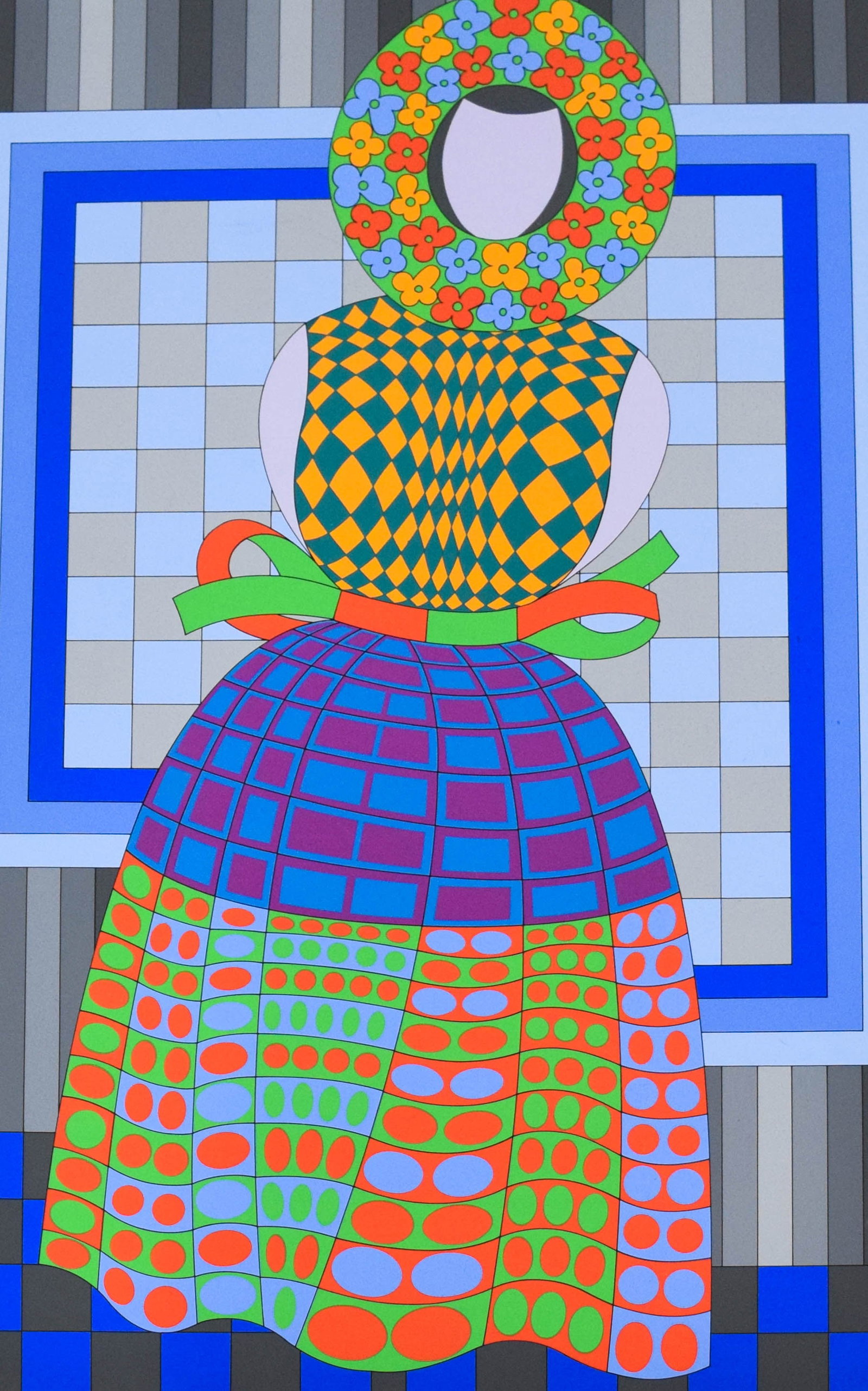 Victor Vasarely Serigraph Fille Fleur (1 of 7)