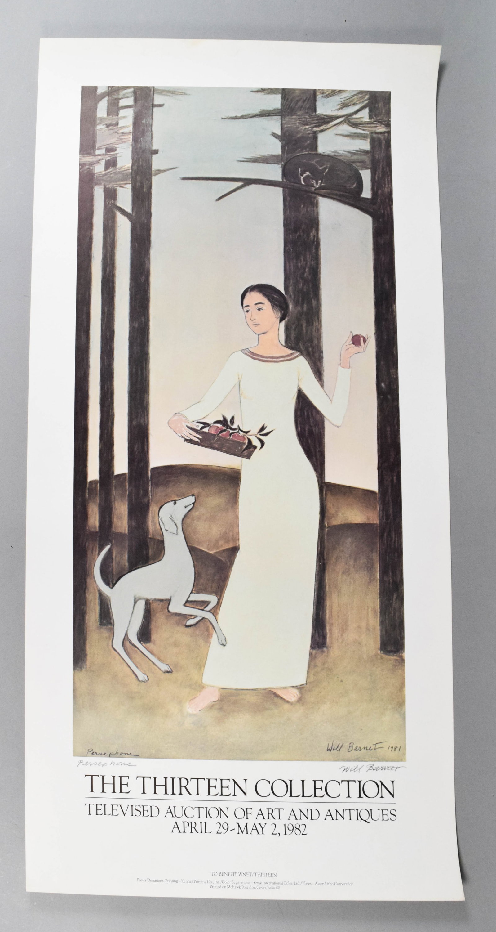 Will Barnet Signed Persephone Exhibition Poster for WNET Thirteen (1 of 7)