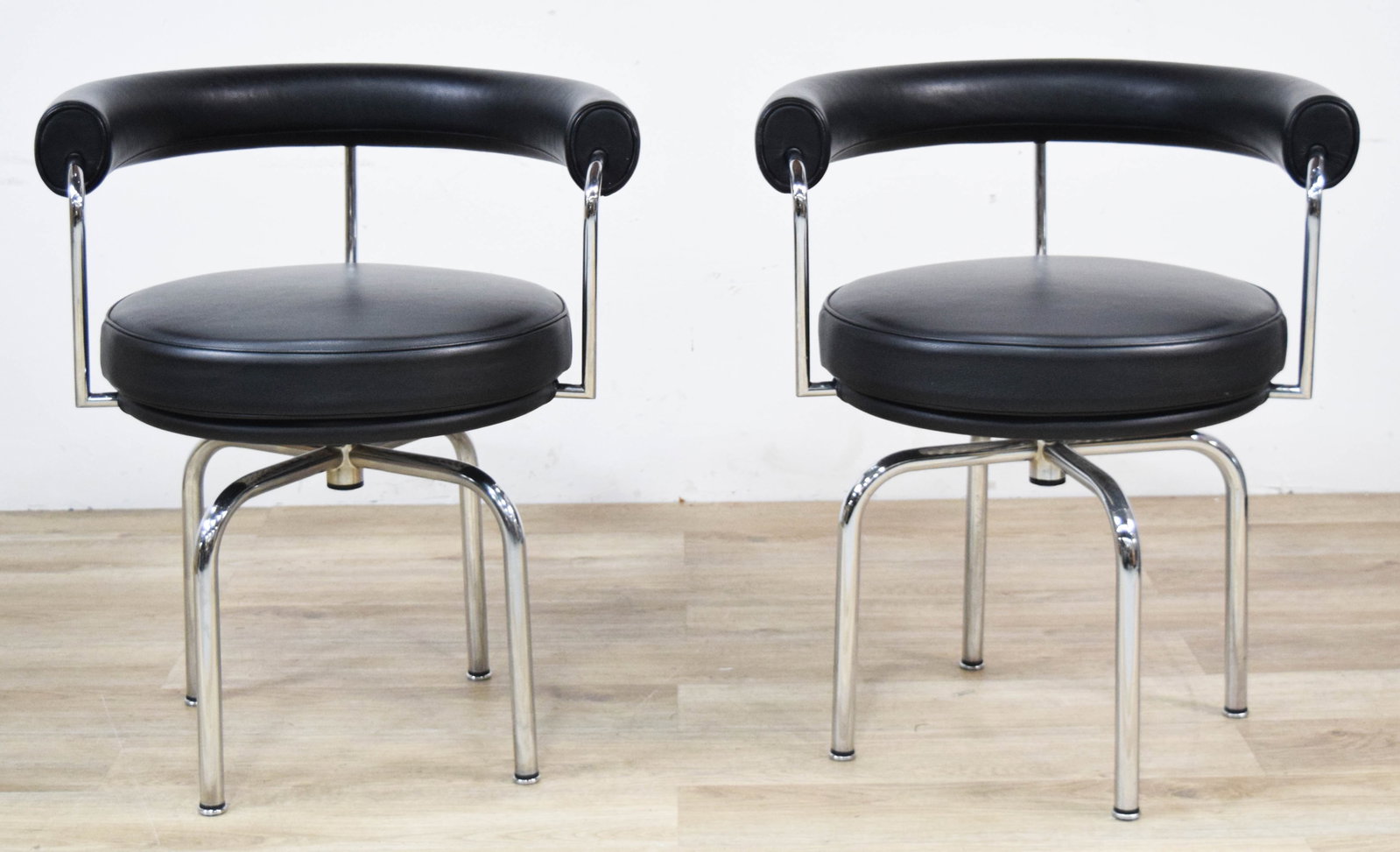 Pair of Charlotte Perriand for Cassina LC7 Swivel Armchairs (1 of 12)