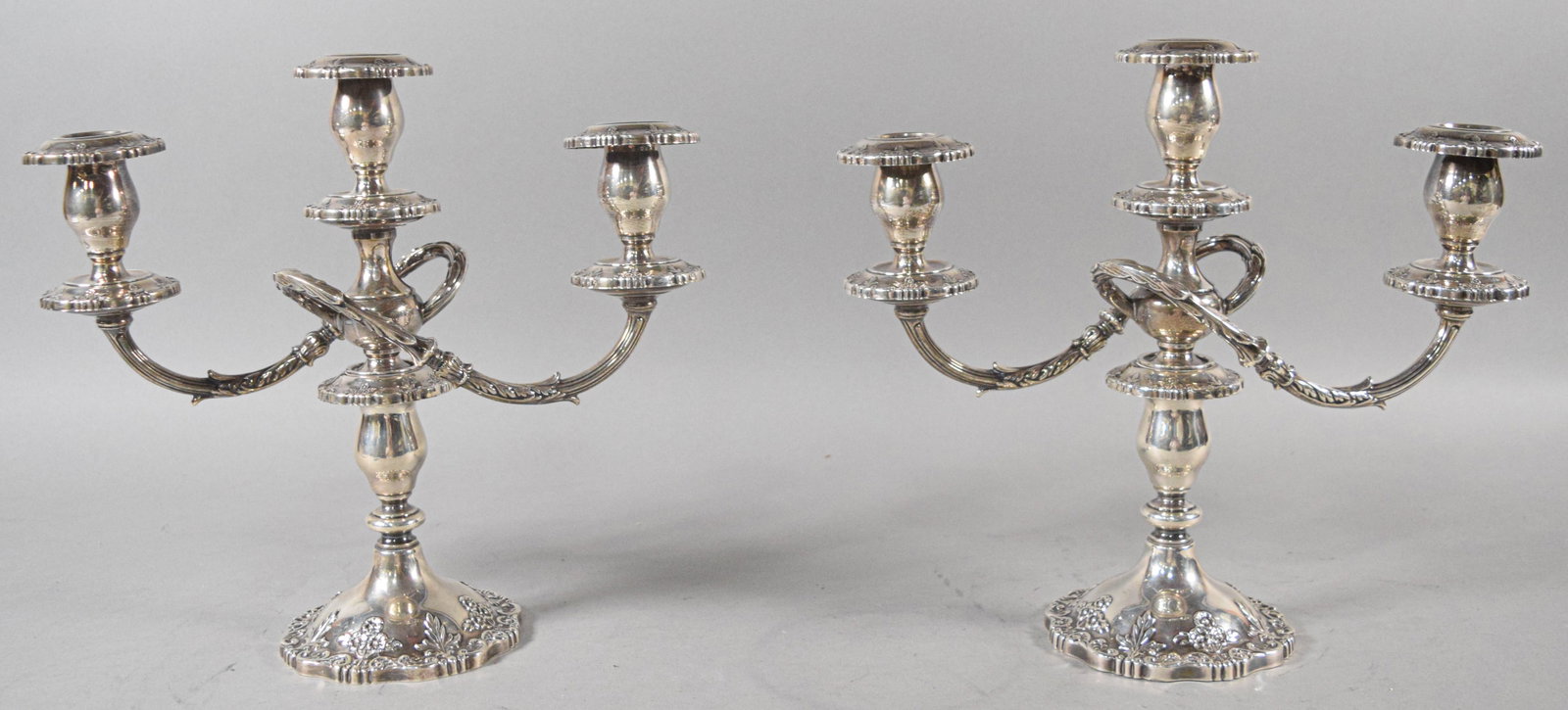 Pair of Fisher Weighted Sterling Three-Light Candelabra (1 of 15)