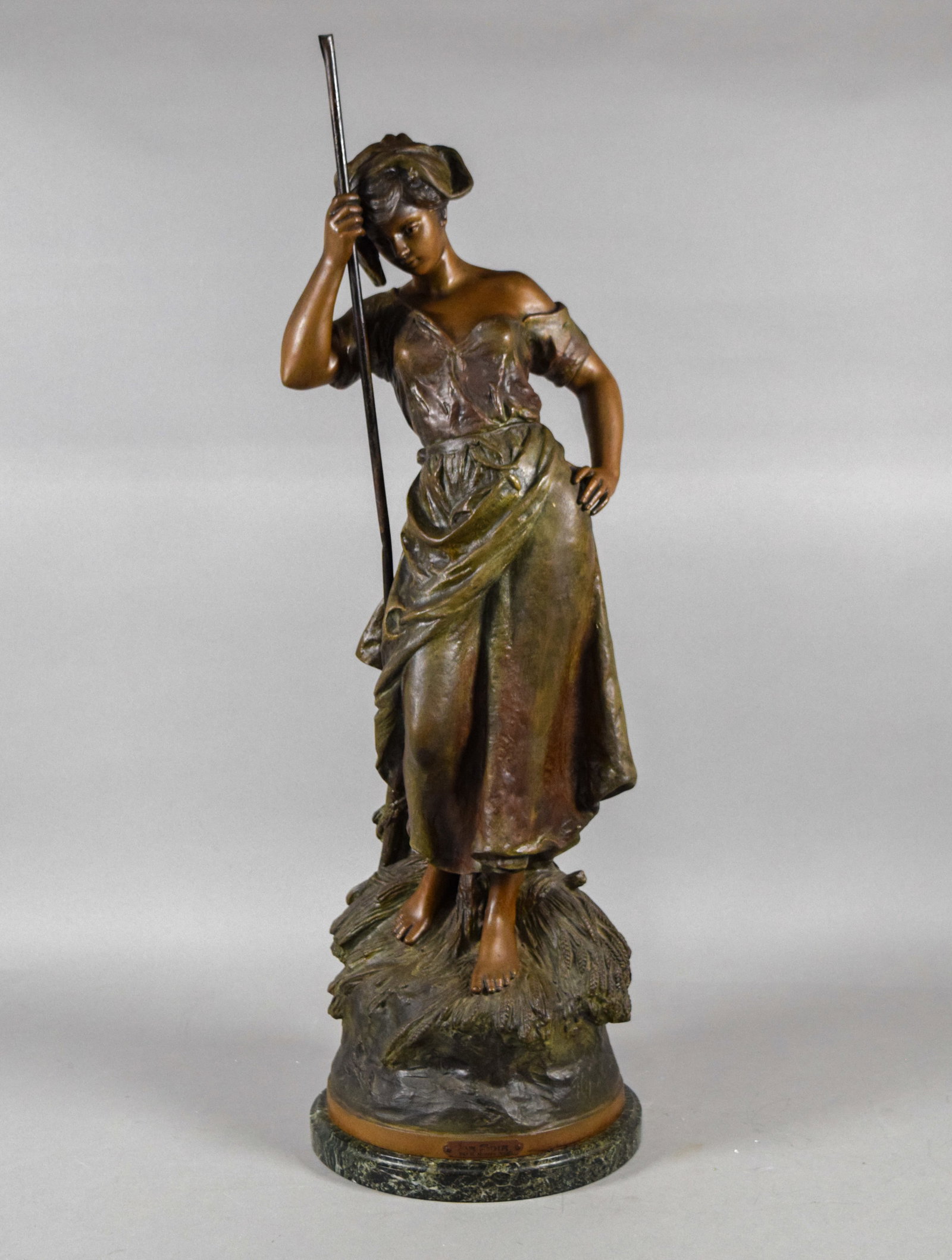 After Hippolyte Francois Moreau Patinated Metal Sculpture (1 of 9)