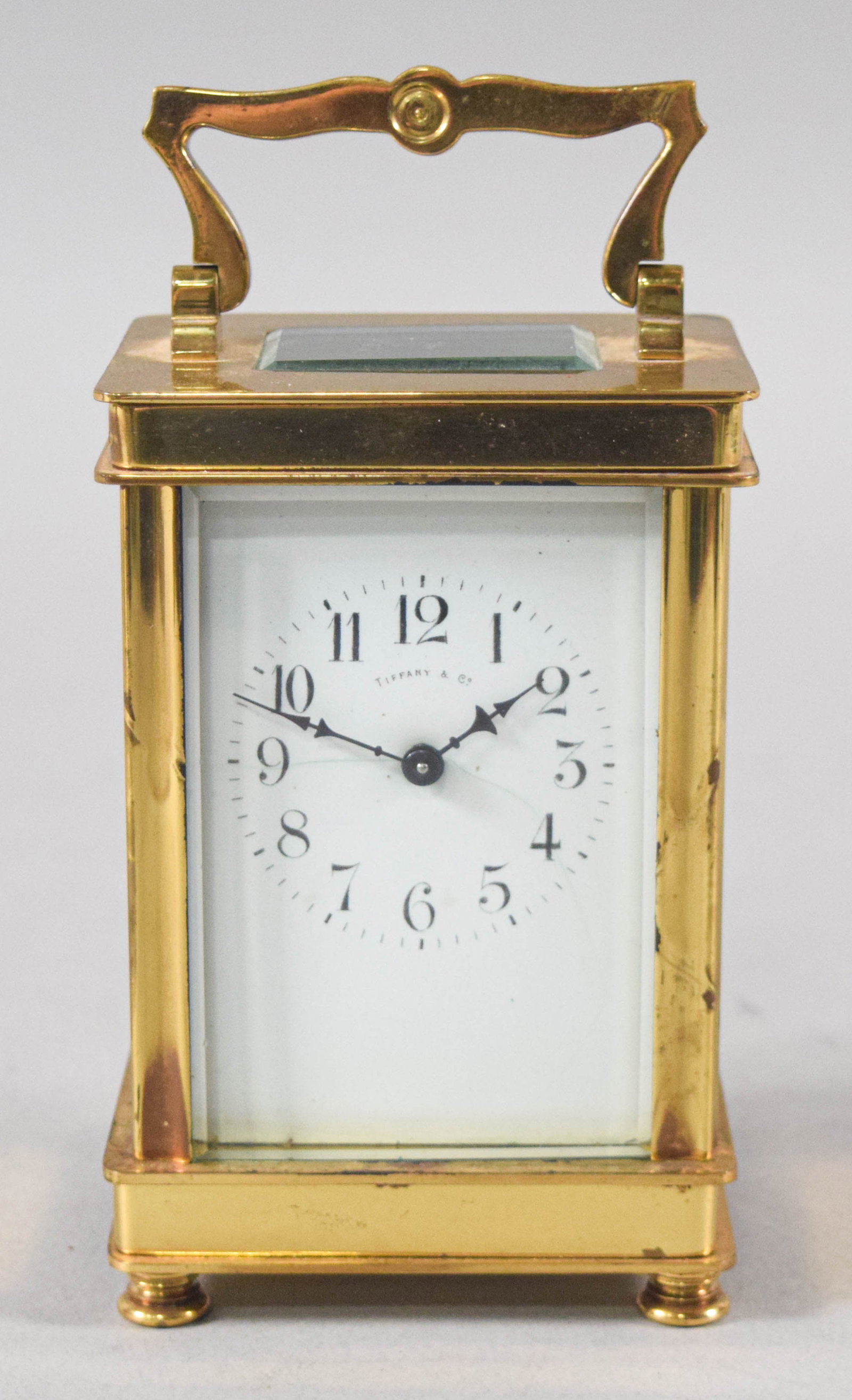 Tiffany and Co. French Brass Carriage Clock with Travel Case (1 of 12)