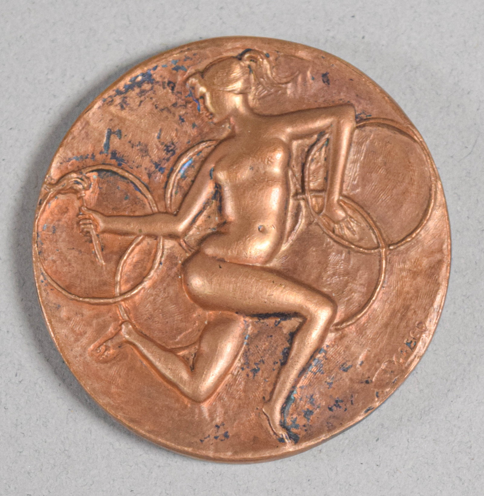 1960 Rome XVII Olympiad Bronze Participation Medal (1 of 5)