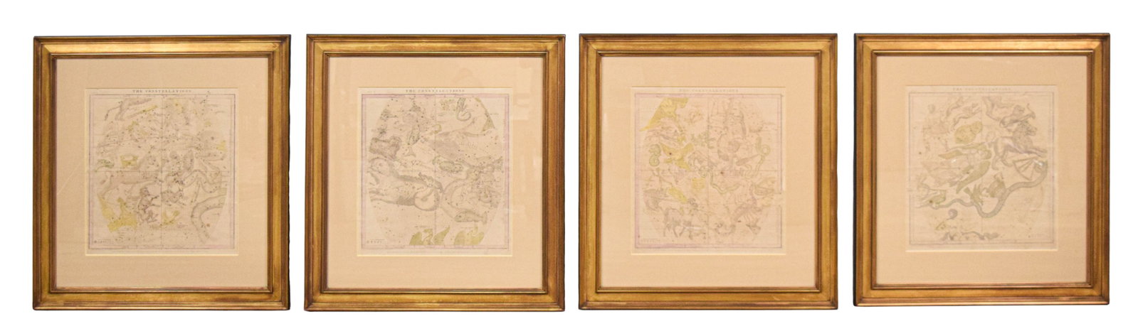Set of 4 Hand-Colored Engraved Celestial Maps by W. G. Evans After E. H. Burritt (1 of 20)