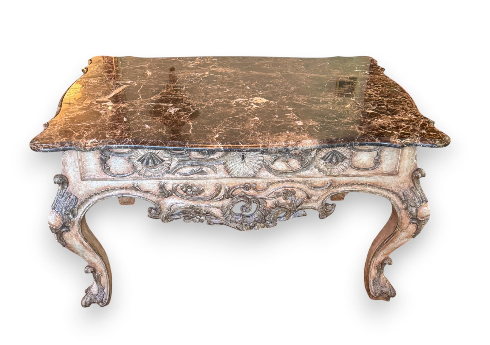 Carved Marble Top Parcel Gilt Low Table (1 of 8)
