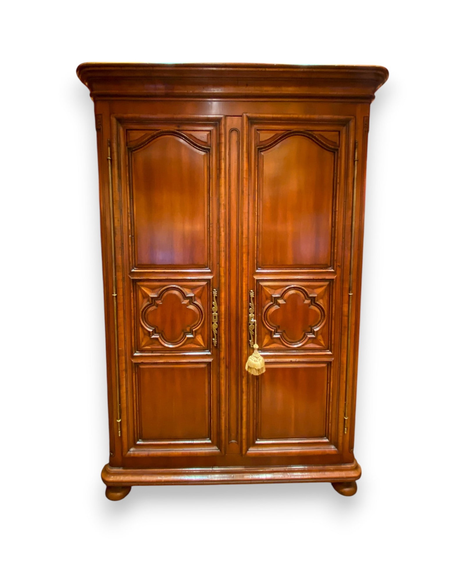 French Provincial Style Hardwood Two Door Armoire (1 of 9)