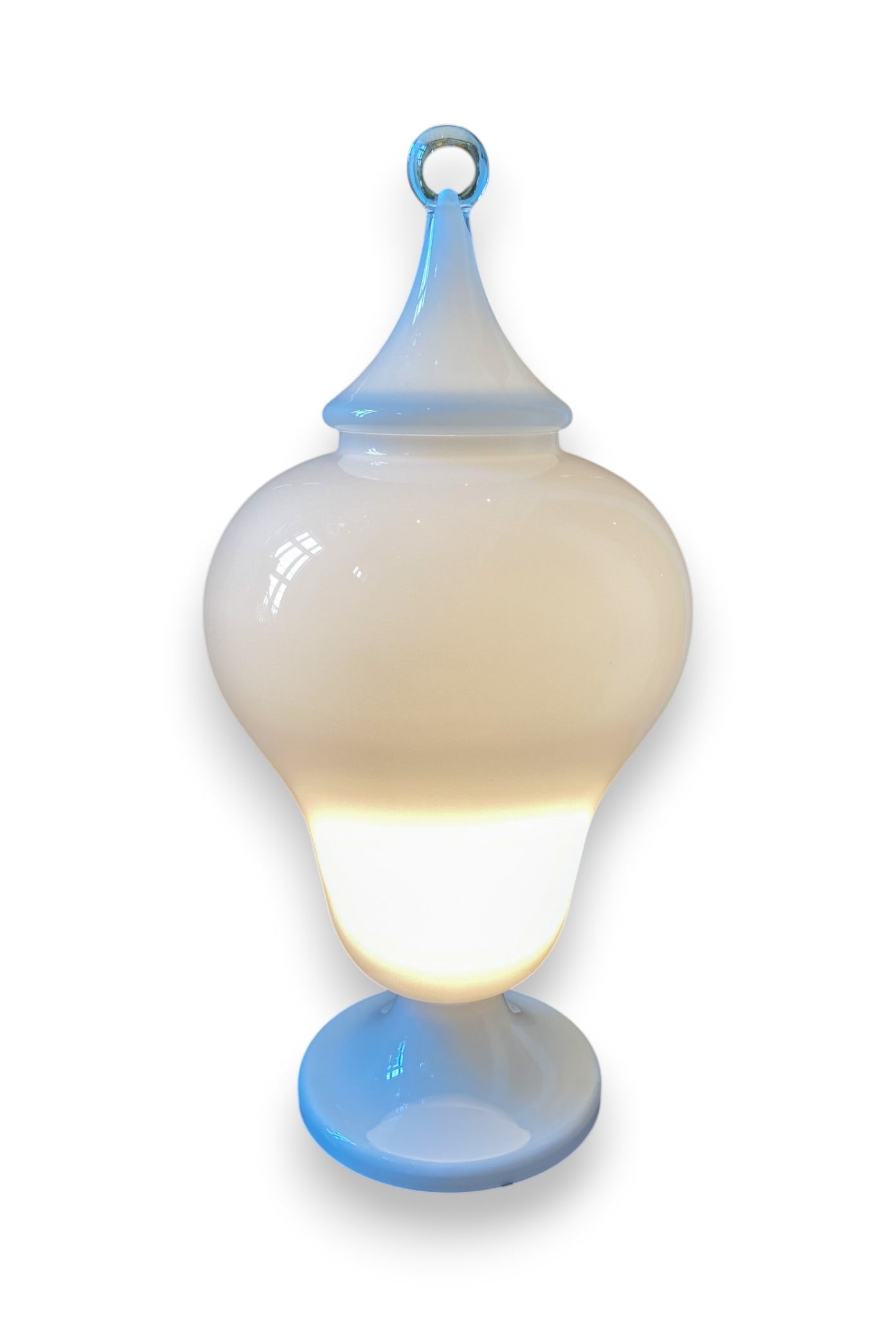 Global Views Lighted Bombe Glass Urn Table Lamp (1 of 6)