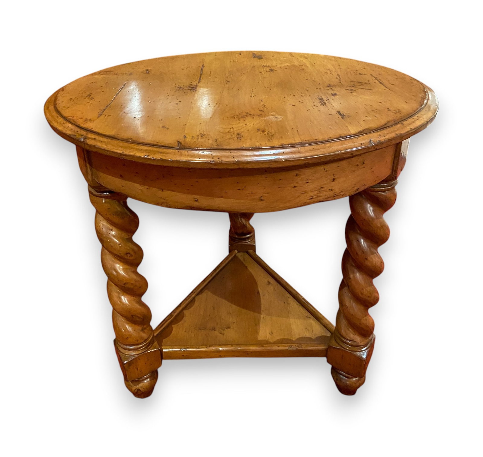 Jacobean Style Barley-Twist Hardwood End Table (1 of 5)