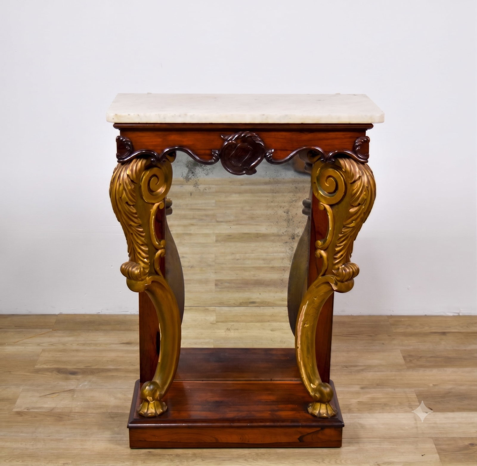 American Classical Mahogany and Giltwood Pier Table (1 of 15)