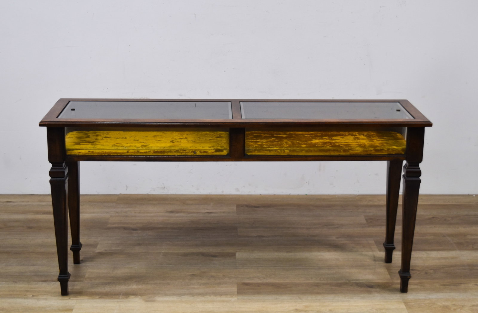 Neoclassical Style Hardwood Display Console Table with Velvet Lining (1 of 9)