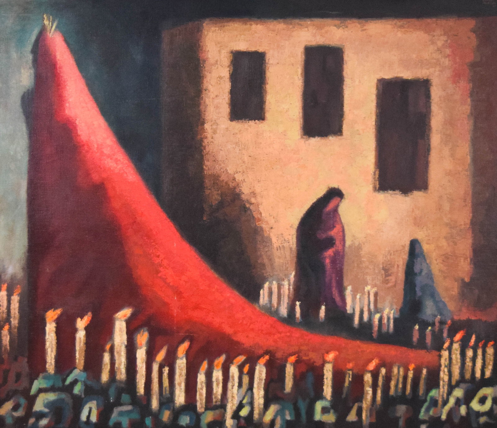 Jose Chavez Morado Oil on Canvas Procession 1960 (1 of 13)