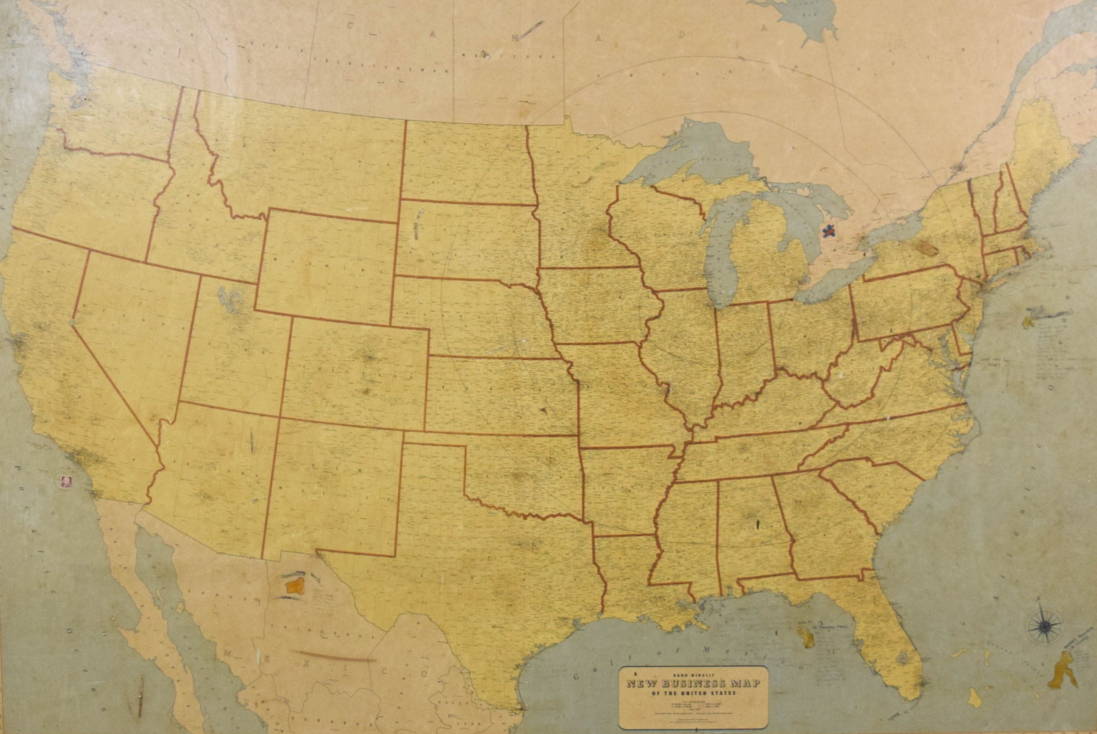 Rand McNally Map with Albert Grossman and Bob Dylan Annotations (1 of 16)
