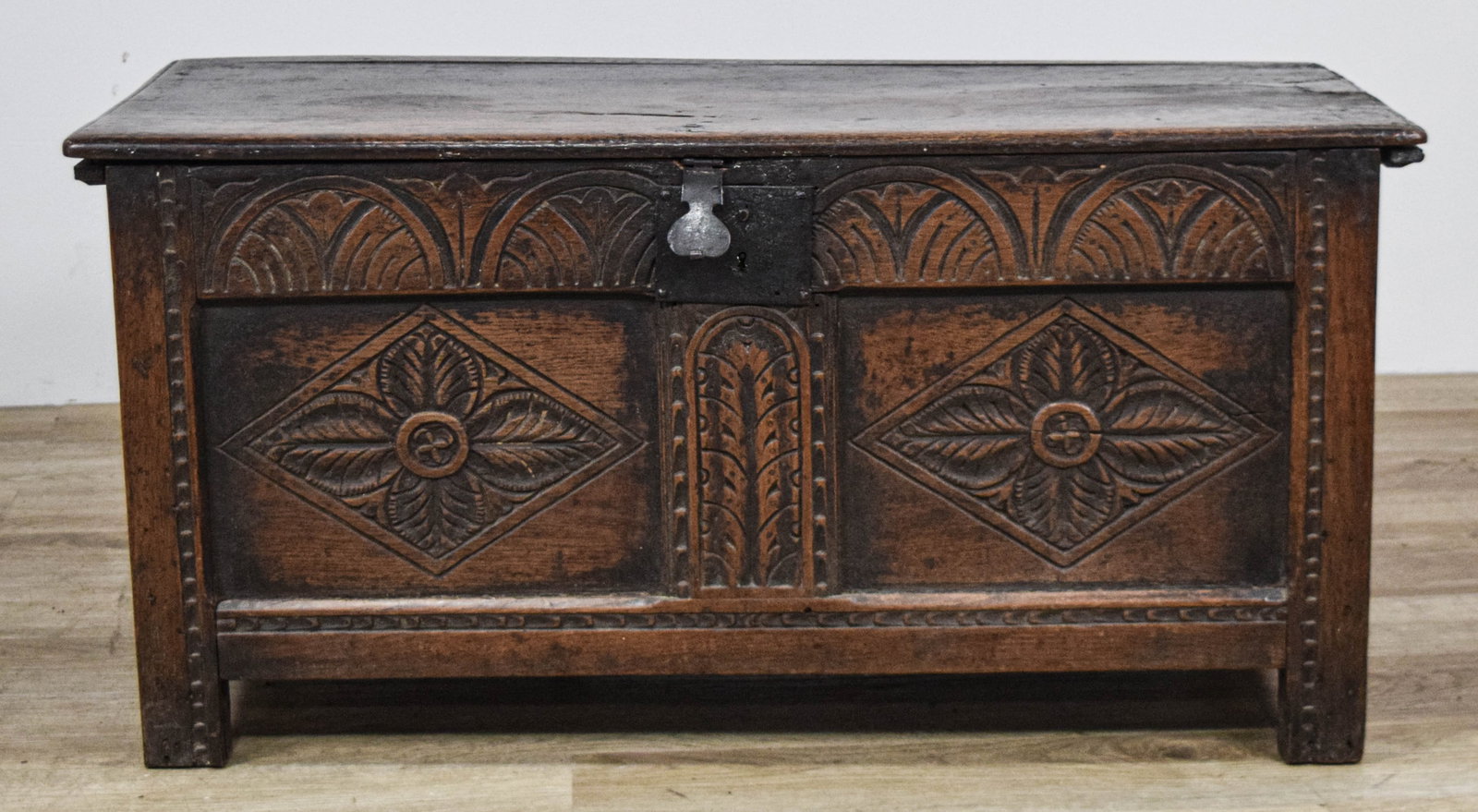 Jacobean Carved Oak Storage Chest (1 of 12)