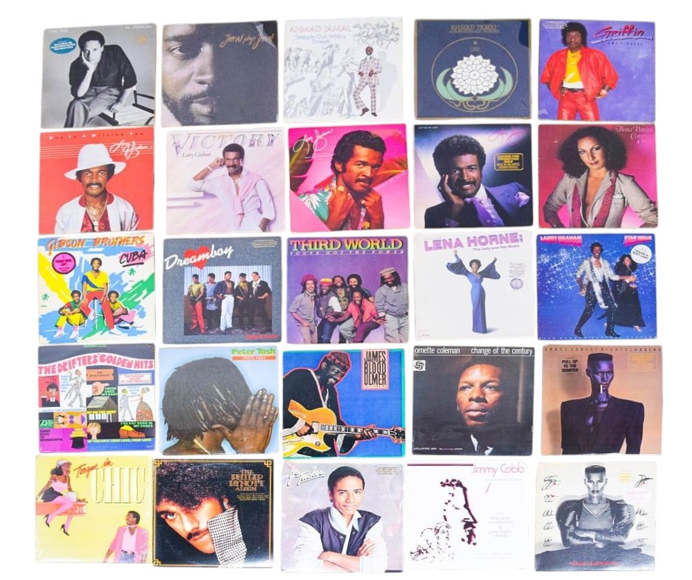 25 R&B, Soul, Jazz, and Reggae Vinyl LP Records: From the Woodstock, New York estate of music manager Albert Grossman, best known for managing artists including Bob Dylan, Janis Joplin, The Band, and Peter, Paul and Mary. Collection of twenty-five