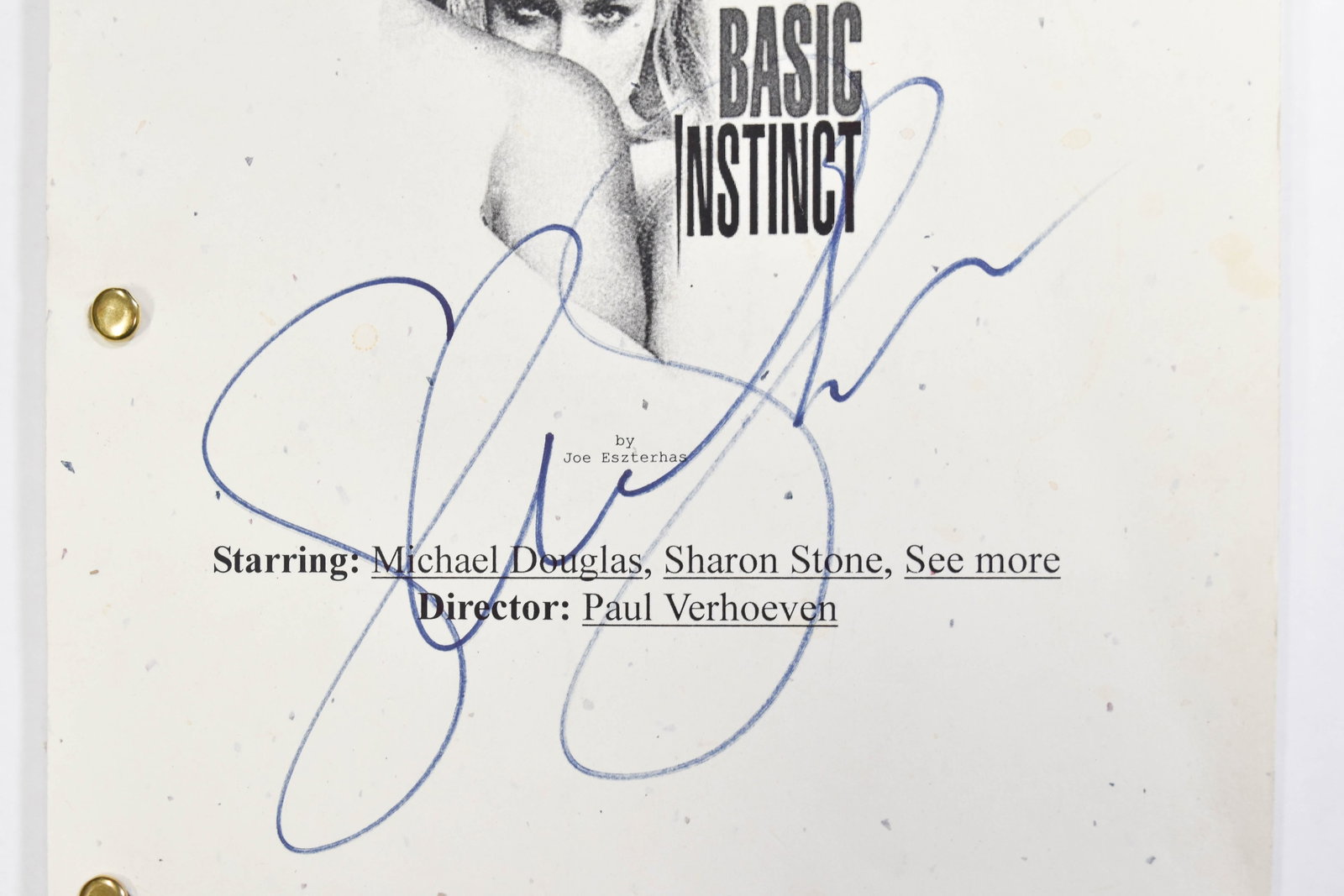 Sharon Stone Autographed Basic Instinct Movie Script - 3