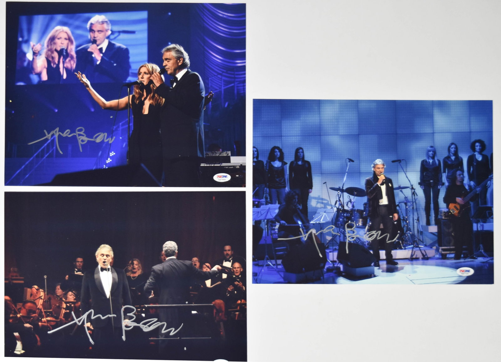 3 Andrea Bocelli Autographed Color Photographs (1 of 20)