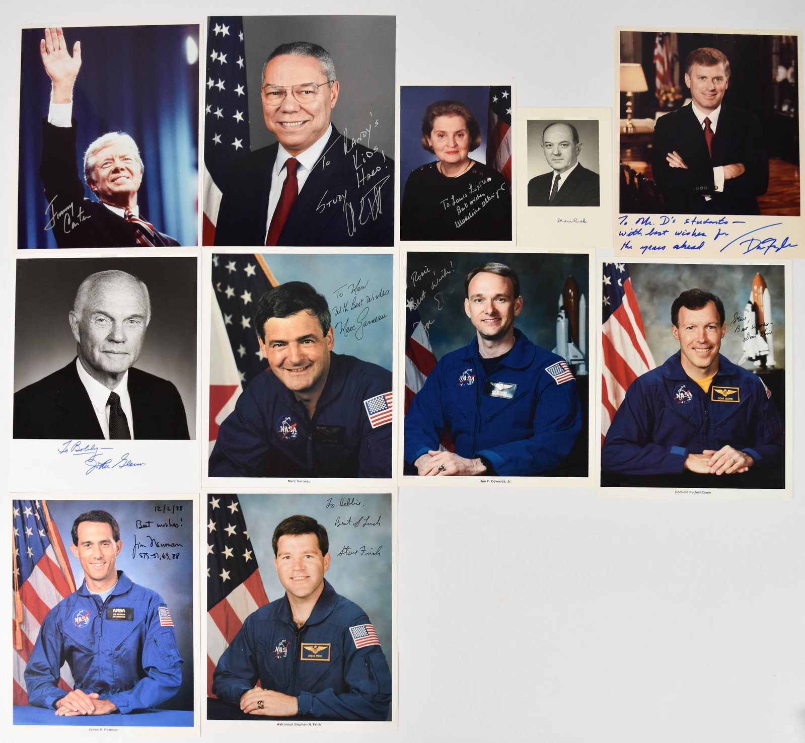 11 Signed Photographs of American Politicians and NASA Astronauts Including Jimmy Carter (1 of 6)