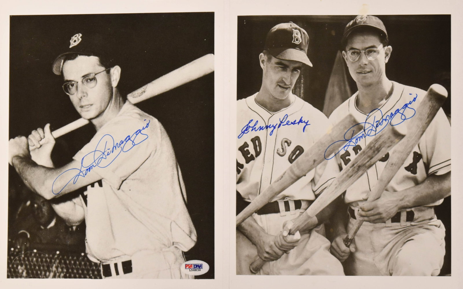 2 Dom DiMaggio and Johnny Pesky Signed Black and White Photographs (1 of 11)