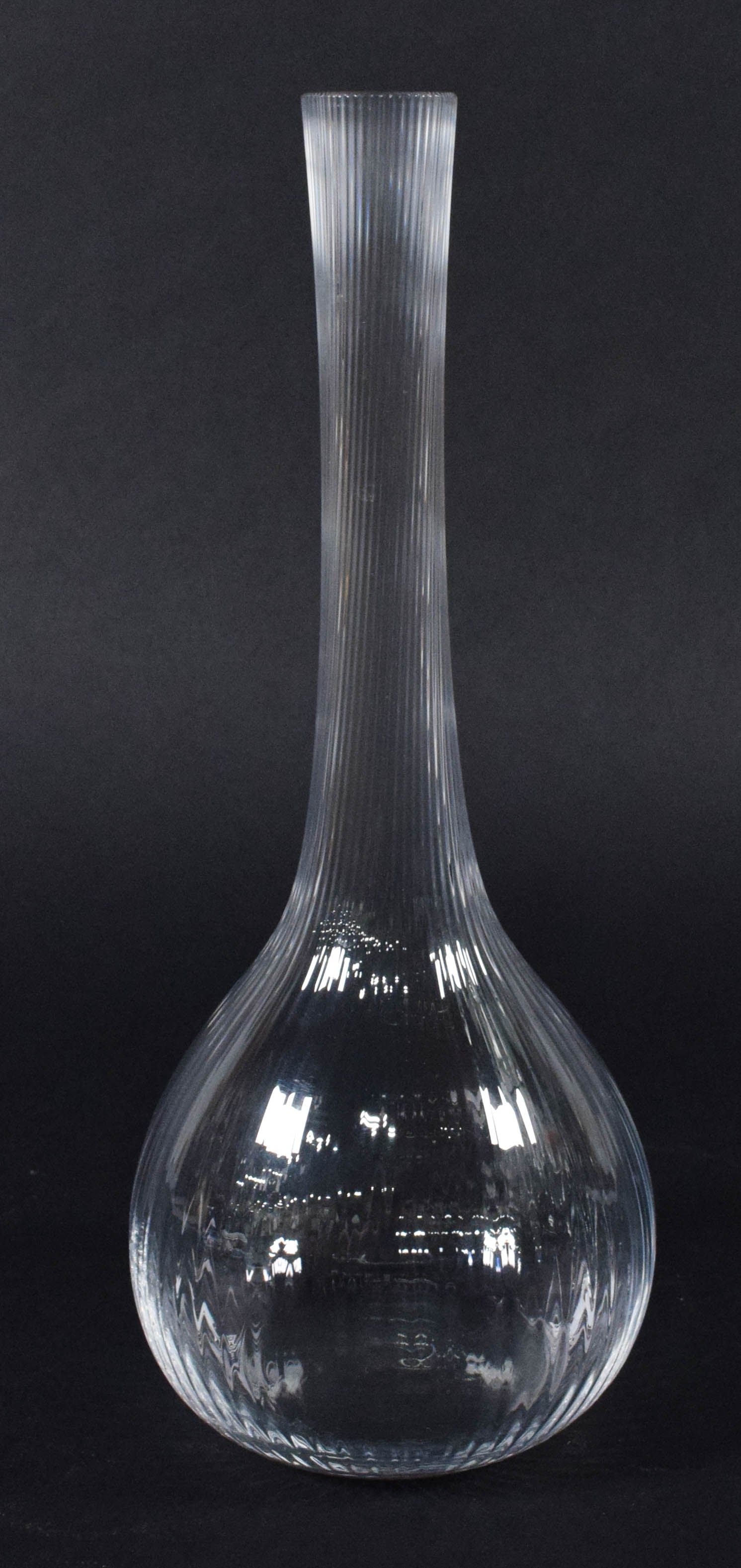 Daum France Sticks Pattern Clear Crystal Vase (1 of 8)
