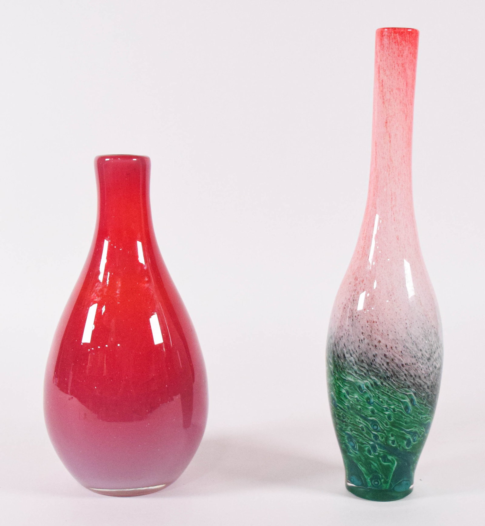 Pair of Large Hand-Blown Murano Style Art Glass Vases (1 of 14)