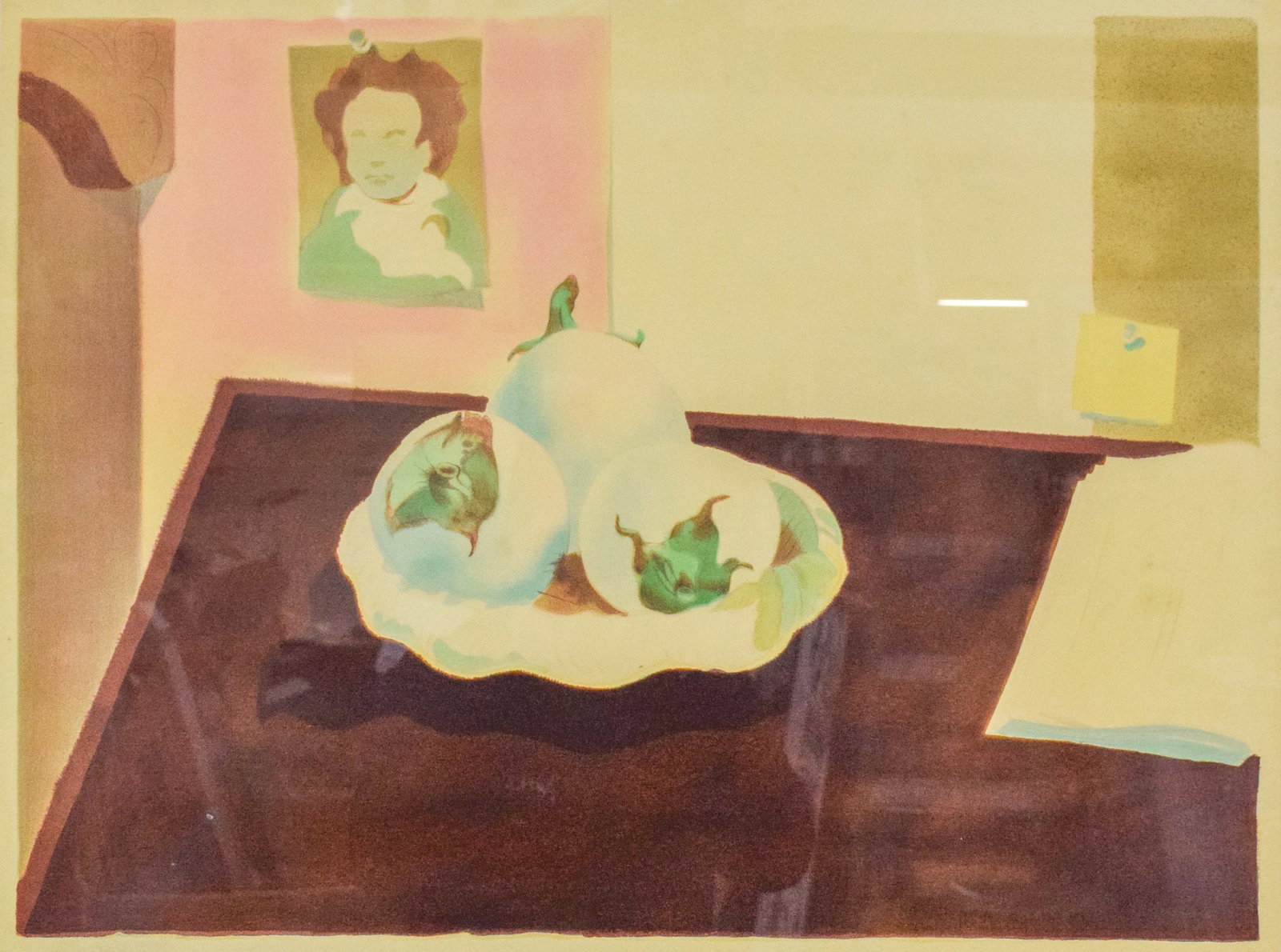 Milton Glaser Lithohgraph White Eggplants and Beethoven (1 of 5)