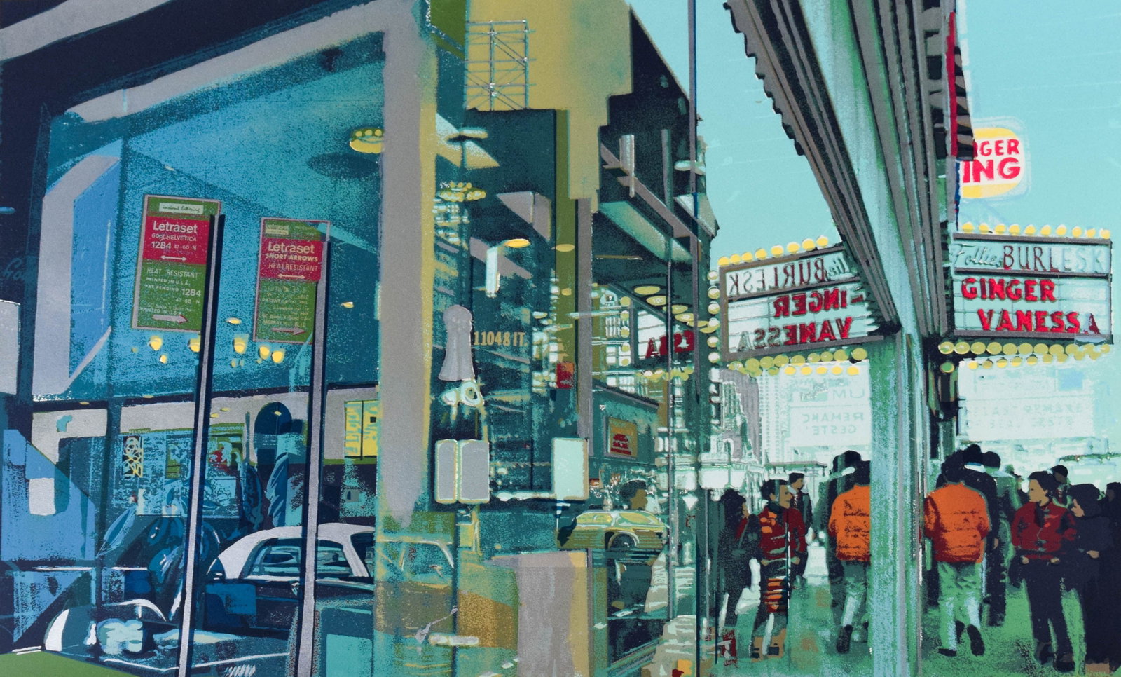 C. J. Yao Serigraph Photorealist City Scene 1980 (1 of 7)