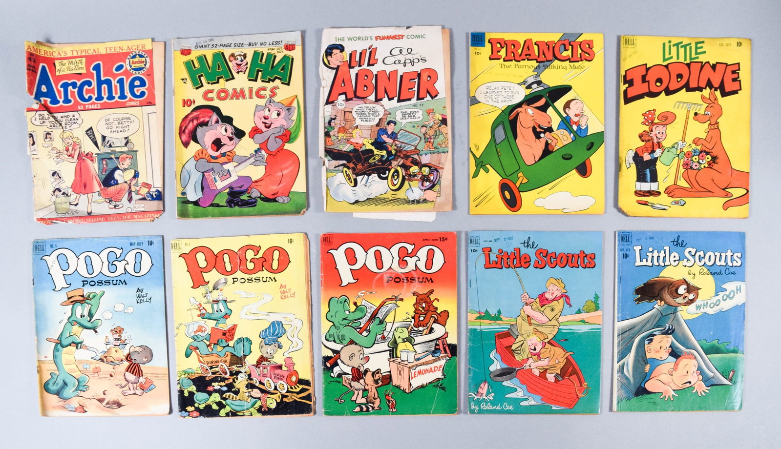 10 Golden Age Humor Comic Books including Archie and Pogo (1 of 12)