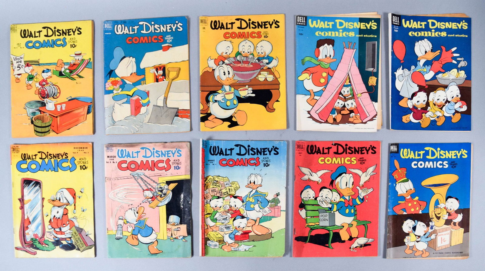 10 Dell Publishing Paper Walt Disney's Comics and Stories Comic Books (1 of 8)