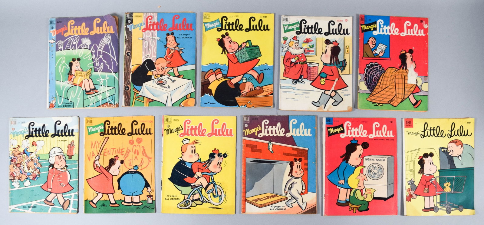 11 Dell Publishing Co. Little Lulu Newsprint Comic Books (1 of 8)