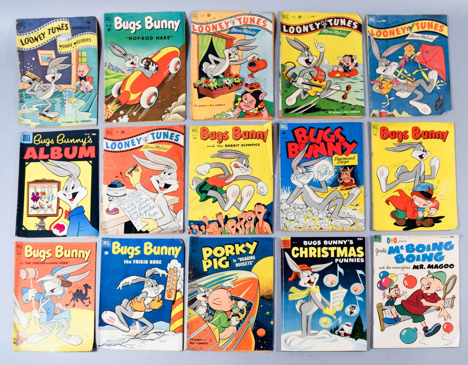 15 Dell Publishing Co. Paper Comic Books Featuring Bugs Bunny and Looney Tunes (1 of 11)
