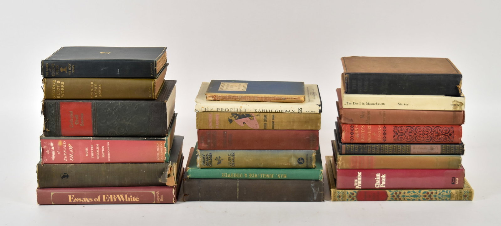 Collection of Vintage Hardcover Books Including Works by Kahlil Gibran and Chaim Potok (1 of 15)