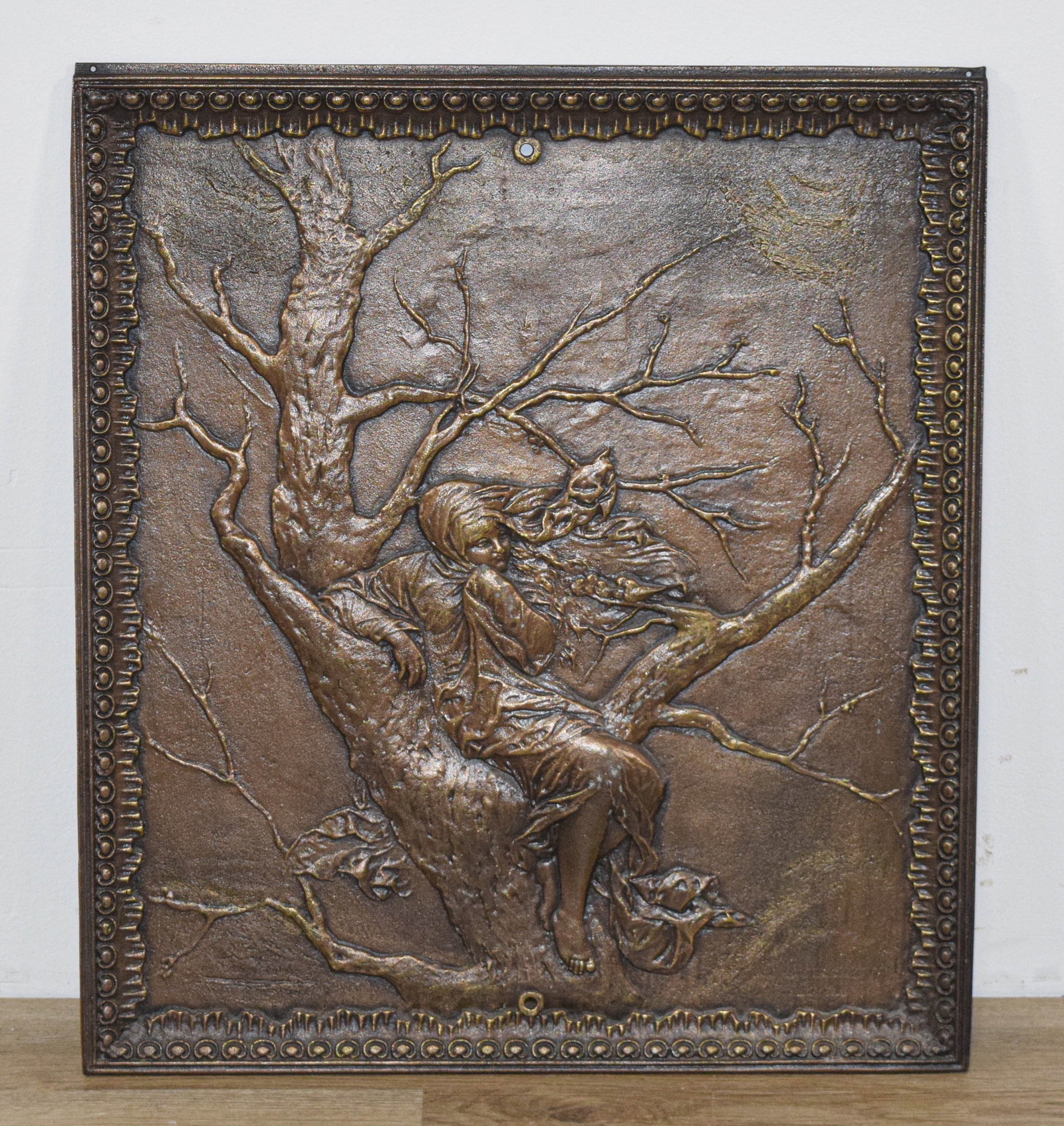 Art Nouveau Relief Cast Iron Fireplace Panel (1 of 8)