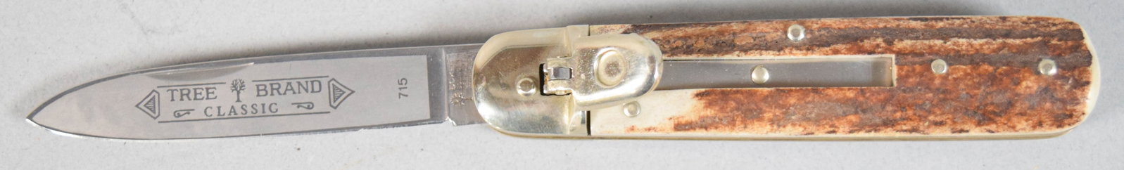 Boker Tree Brand Classic 715 Lever-Lock Stag Handle Folding Knife (1 of 6)