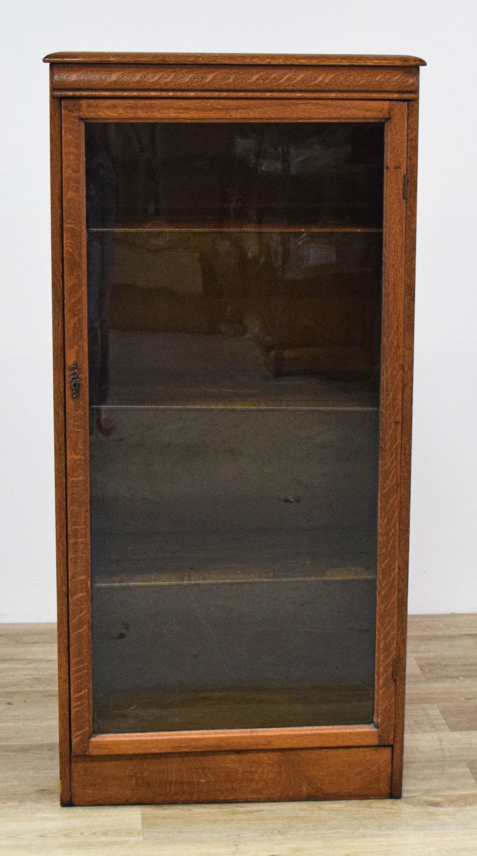 American Quartersawn Oak and Bird's-Eye Maple Single-Door Bookcase (1 of 12)