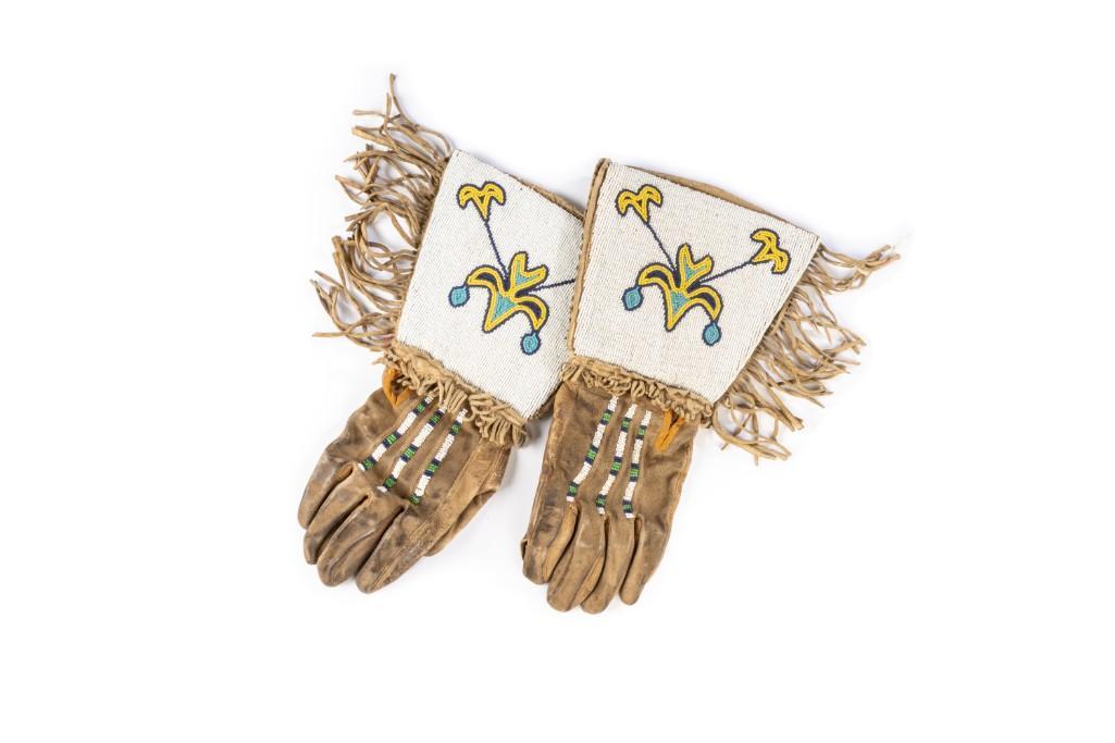 Pair of Beaded Leather Gauntlets (1 of 2)