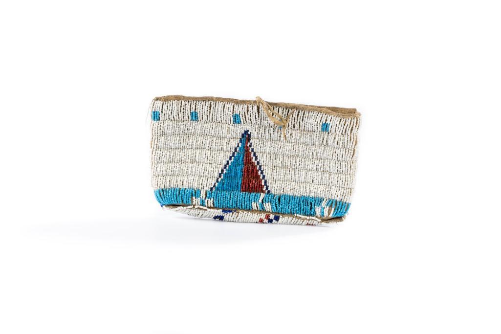 Plains Beaded Hide Pouch (1 of 3)