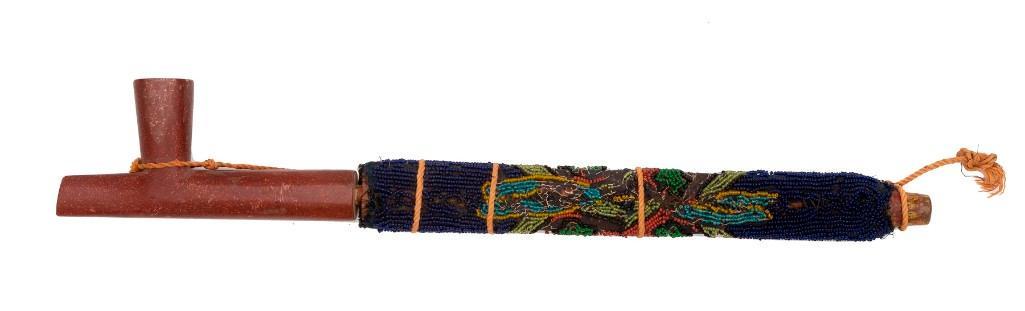 Calumet Pipe with Beaded Stem (1 of 2)