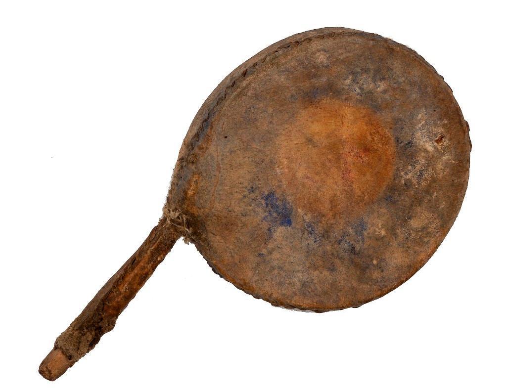 Plains Hide and Wood Hand Drum (1 of 2)