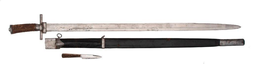 Long German Hunting Sword with Scabbard (1 of 3)