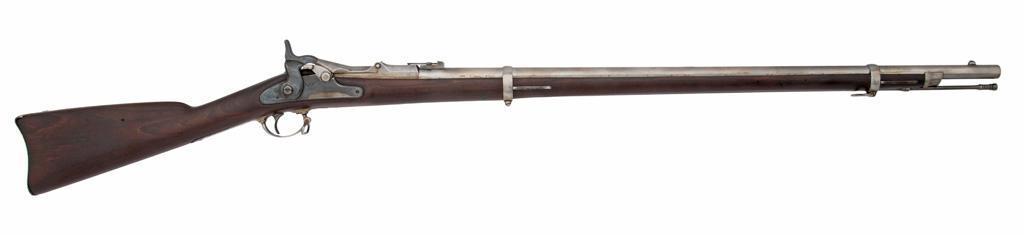 U.S. Model 1868 Springfield Trapdoor Rifle: .50-70 caliber, 32.5" barrel, S/N 11075. Breechblock dated 1869. **Walnut stock has been cleaned and the metal has been cleaned to bright. Overall a good example of an 1868 rifle.** Provenance Fro