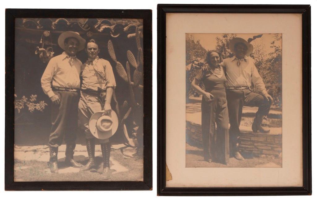 Archive of Louis Tepper and Bill Hart Items: Largest measures 11.75" x 13.5" in frame. Lot consists of several items pertaining to William S. Hart and film producer and theater owner Louis Tepper. Includes photographs and inscribed 1940 edition