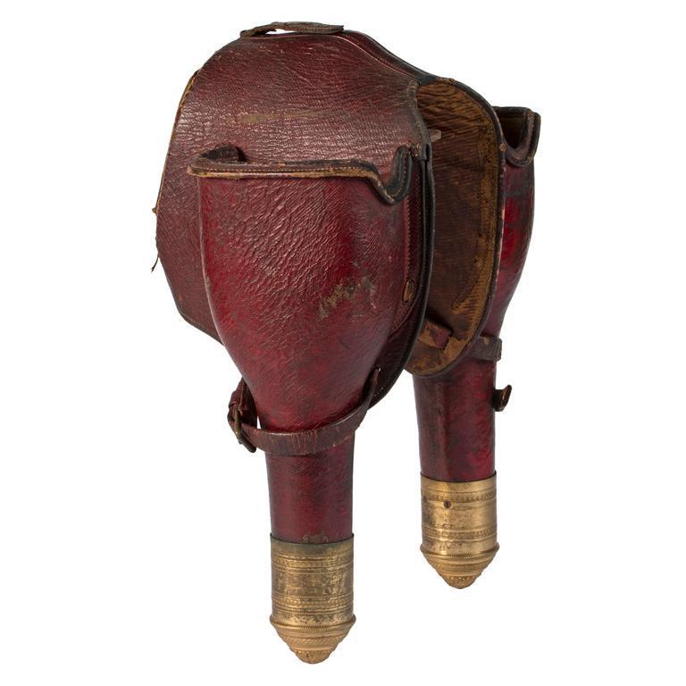 Morocco Leather Pommel Holsters Attributed to John Coffee Hays (1 of 2)