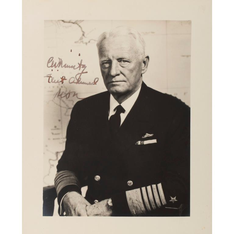 Signed Image of Admiral Chester Nimitz with Postal Cover (1 of 1)