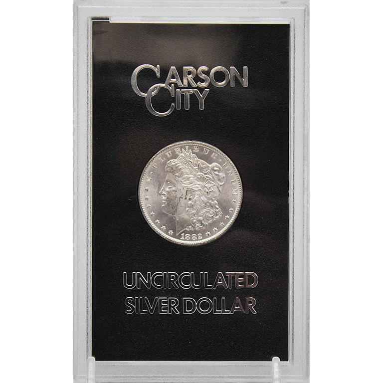 An 1882 Carson City Silver Morgan Dollar Coin (1 of 2)