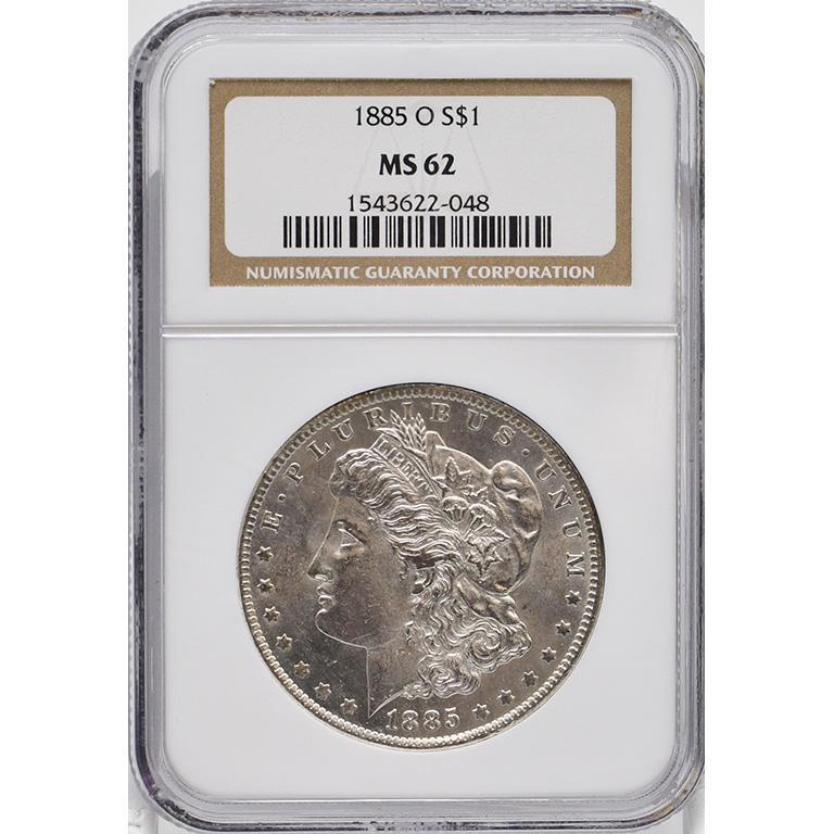 Graded 1885 Silver Morgan Dollar Coin (1 of 2)