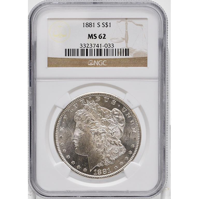 Graded 1881 Silver Morgan Dollar Coin (1 of 2)