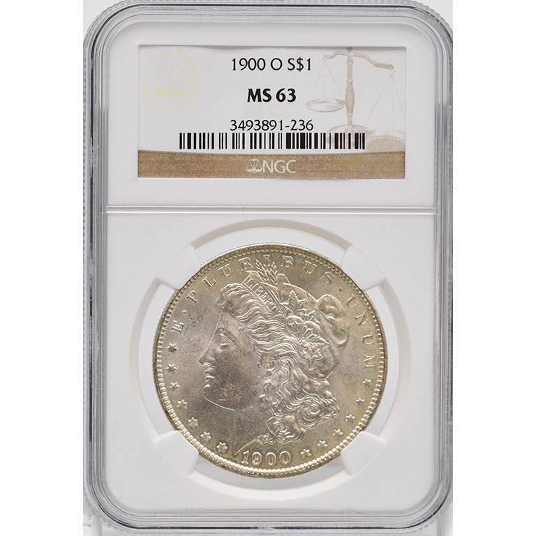 Graded 1900 Silver Morgan Dollar Coin (1 of 2)