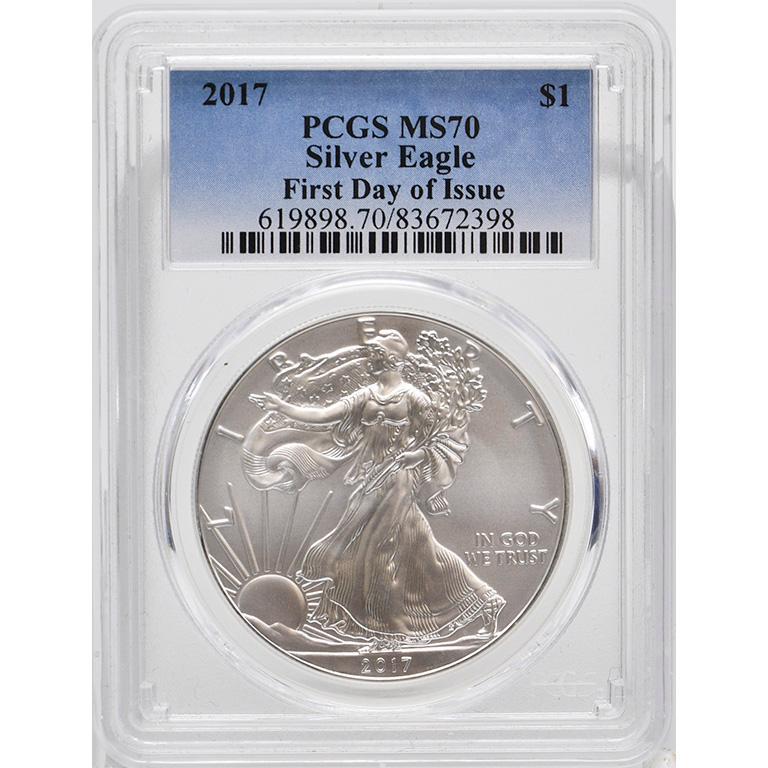 Graded 2017 Silver Walking Liberty One Dollar Coin (1 of 2)