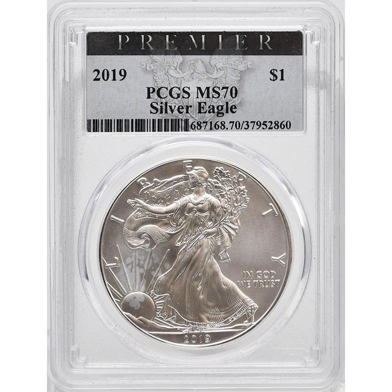 Graded 2019 Silver Walking Liberty One Dollar Coin (1 of 2)