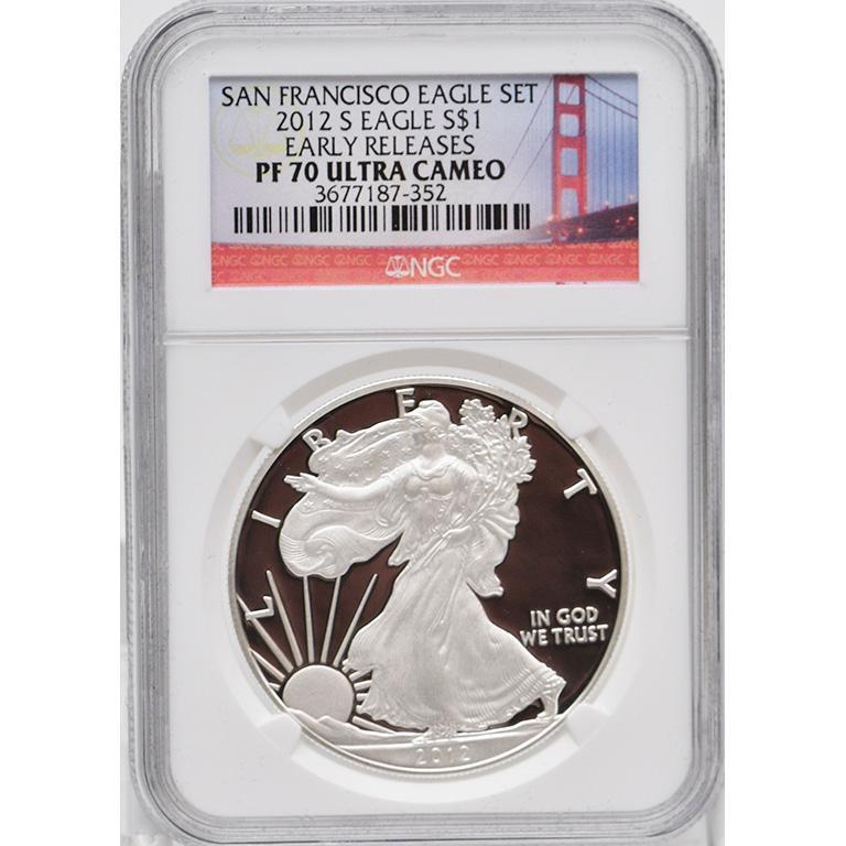 Graded 2012 Silver Walking Liberty One Dollar Coin (1 of 2)